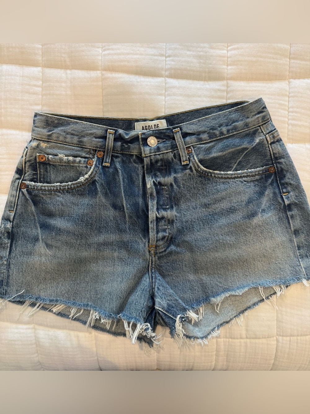 NWOT Agolde “Parker”  Denim Cutoff Shorts